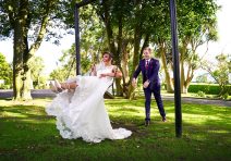 Bride on swing